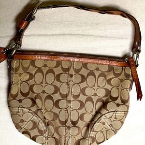 Coach C Signature Vintage  brown unique braided leather strap